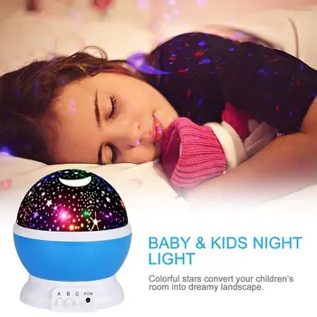 LED Roterende Nat Lys Projektor stjernehimmel Stjernede Master børn Børn Sove Romantisk LED USB-Projektor Lampe Gaver Dropshipping