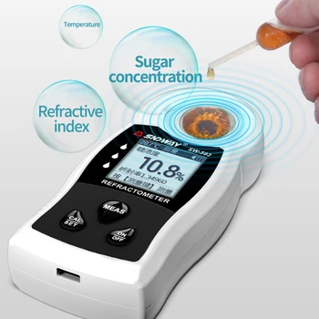 SNDWAY Genopladelige Automatisk Digital Refraktometer Sukker Meter med en Brix-Hydrometer Koncentration for Honning Drue Vin, Øl, Alkohol