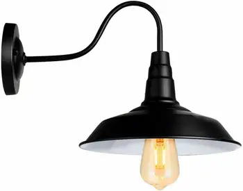Vintage væglampe E27 Led-Lys Edison lys Loft Retro Strygejern Maling Amerikanske Gamle Stil, Enkelhed Sorte Gryde, dæk med lampeskærm