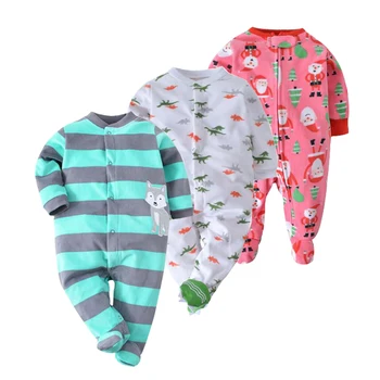 Nye Baby Foråret Drenge Tøj Nyfødte Rompers Baby Pige Jumpsuit Varm Fleece Børn Buksedragt 0-12m Billige Spædbarn tøj Tøj