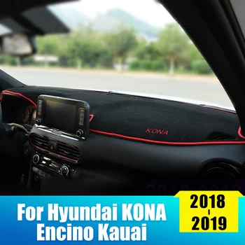 Bilens Instrumentbræt Undgå lys Pad Instrument Platform Bruser Dække Måtter, Tæpper Til Hyundai KONA Encino Kauai 2018 2019 Tilbehør