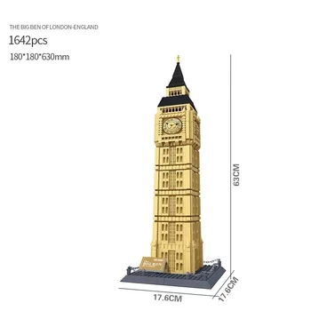 Eiffeltårnet byggesten Big Ben Empire State Store Arkitektur, Byggeri Miniature Model Mursten Legetøj til Børn Gaver
