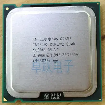 Gratis forsendelse Oprindelige Intel Core Q9650 CPU-processor med Quad Core 3,0 G 12MB LGA 775 processor scrattered stykker.