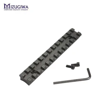 Mizugiwa 20mm Picatinny Skinne Weaver Mount Base 12 Slots 124.5 mm lang til Jagt Luftkanon Rifle Anvendelsesområde caza