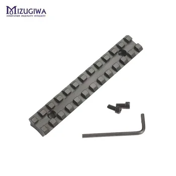 Mizugiwa 20mm Picatinny Skinne Weaver Mount Base 12 Slots 124.5 mm lang til Jagt Luftkanon Rifle Anvendelsesområde caza