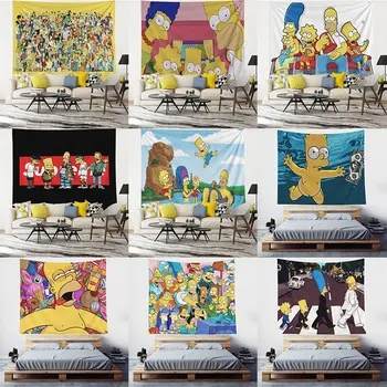 The Simpsons væggen hænger astrologi divination sengetæppe strand mat psykedelisk tapiz hekseri gobelin