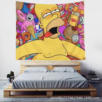 The Simpsons væggen hænger astrologi divination sengetæppe strand mat psykedelisk tapiz hekseri gobelin