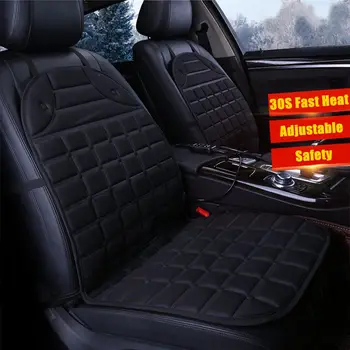 Singal/Dobbelt Bil sædebetræk Indvendigt Tilbehør Opvarmet Sæde Dæksel Sæde Protector Rød Blå Grå Sort til Varmere Vinter