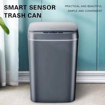 Smart Skraldespand Automatisk Sensor Intelligente Skraldespand, Elektrisk Affald Bin Hjem Skrald Kan Til Køkken Badeværelse Skrald