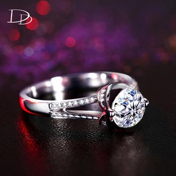 Mode Smykker-Ringe For Kvinder Cubic Zirconia Hvid Guld Farve Charms Bridal Wedding, Engagement Ring Luksus Tilbehør Dd098