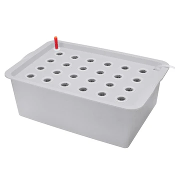 Hydroponics Kasser 24 Huller Anlægget Hydroponiske System Have Såning Cabinet Box Vokse Kits Boble Børnehave Potter