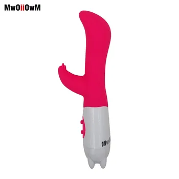 MwOiiOwM 12 Frekvens Vibration G Spot Klitoris Stimulator Elegant Dildo Vibrator Dual Motorer Rabbit Vibrator Sex Legetøj Til Kvinder