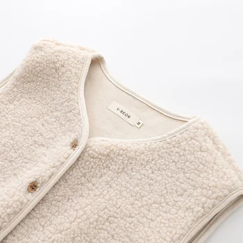 Kvinder Strikket Vest Lam Uld Solid Vintage Lommer Strik Sweater 2020 Efteråret Ærmer og V-hals dame Single-breasted Casual Toppe