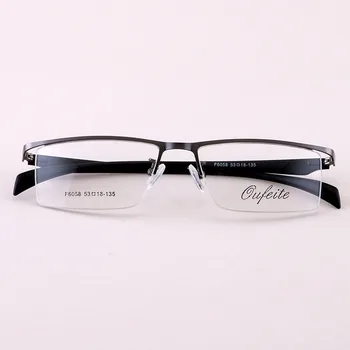 BCLEAR Brand Design-Titanium Legering Brille Mandlige Nærsynethed Briller brillestel 2018 Mænd Mode Semi-uindfattede Store Optiske Billede