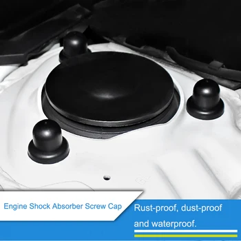 QHCP Bil støddæmper skruepropper Aksel Tilfælde Beskyttende Nødder Dækker Støvtæt ABS 6stk/Set For Subaru Forester 2019 Bil Styling