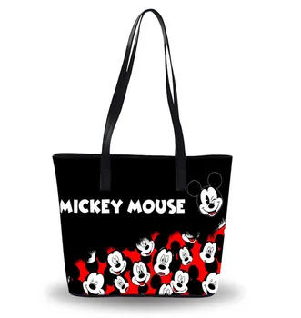 Disney Mickey mouse Skulder tasker, Cartoon dame Tote Stor Kapacitet taske Kvinder vandtæt taske mode håndtasker rejser strandtaske