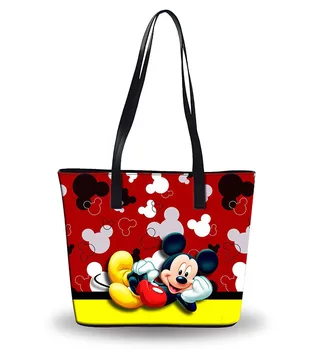 Disney Mickey mouse Skulder tasker, Cartoon dame Tote Stor Kapacitet taske Kvinder vandtæt taske mode håndtasker rejser strandtaske