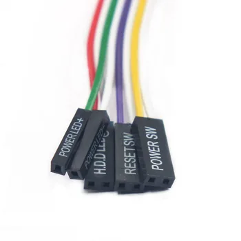 Edb-ATX Bundkort strømkabel PC Power-Kontakten Nulstil Tryk på Knappen kontakt 2 På Off Reset Switch Daul LED-indikator Lys