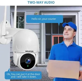 SHIWOJIA 1,5 Tommer Mini Offentlig Sikkerhed, Ip-Kamera Wifi PTZ 1080P 4x Zoom Trådløse Auto Track Smart Home overvågningskamera