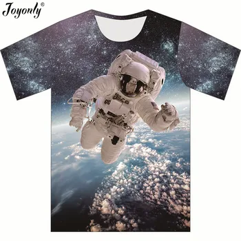 Joyonly 2019 Sommeren 3D-T-shirt Til Drenge, Piger Korte Ærmer Galaxy Plads Astronaut Tshirt Børn, Cool t-Shirts Toppe Tøj, T-shirt