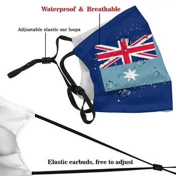 Australian Air Force, Den Danske Stjerne Print Genanvendelige Munden Maske Vaskbart Filter Anti Støv Ansigtsmaske Australske Flag Australien Flag