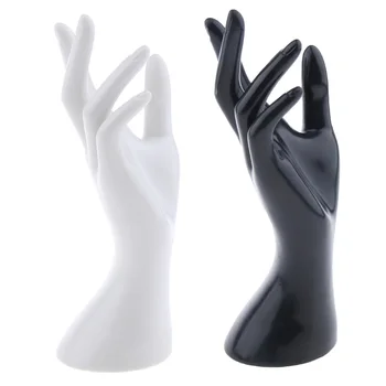 Sæt Af 2 Kvindelige Mannequin Højre Hånd Smykker Armbånd Display Rack