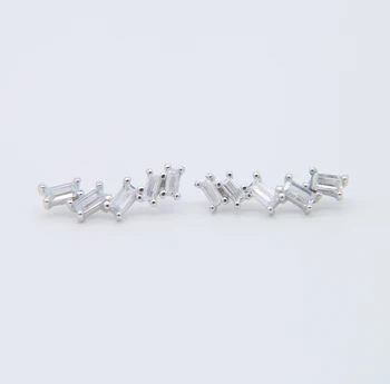 Sølv 925 Ear Cuff Med CZ Cubic Zirconia Øre Bjergiger Øreringe til Kvinder Bane CZ Øre Feje Wrap Minimalistisk Smykker