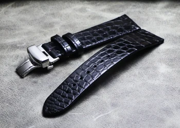 18 19 20 21 22 mm Håndlavet i Ægte Læder krokodilleskind Watchbands tynde Håndled høj kvalitet Ur Band Rem af mærkevarer ure