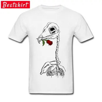 Helt Nyt Design, Korte Ærmer Ren Bomuld Rund Hals Mænd T-shirts Roser er Røde Fugle er Døde Tee-Shirts Til Mænd Top Kvalitet