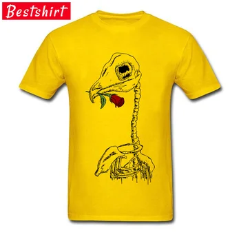 Helt Nyt Design, Korte Ærmer Ren Bomuld Rund Hals Mænd T-shirts Roser er Røde Fugle er Døde Tee-Shirts Til Mænd Top Kvalitet