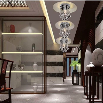 Ny Runde LED Krystal loftslampe Til stuen Indendørs Lampe luminaria hjem dekoration