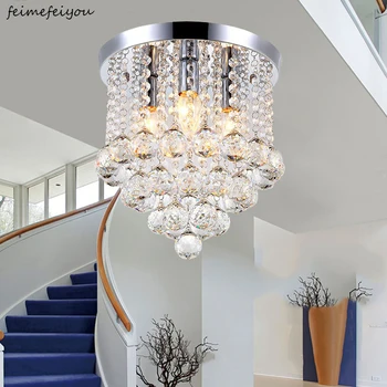 Ny Runde LED Krystal loftslampe Til stuen Indendørs Lampe luminaria hjem dekoration