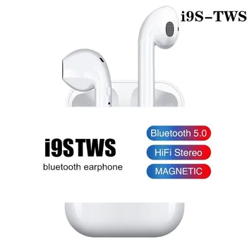 I9S TWS Trådløse hovedtelefoner til en Bluetooth-5.0 Øretelefoner sport Earbuds Headset Med Mikrofon Til iPhone Xiaomi Samsung, Huawei PK I12 I7S
