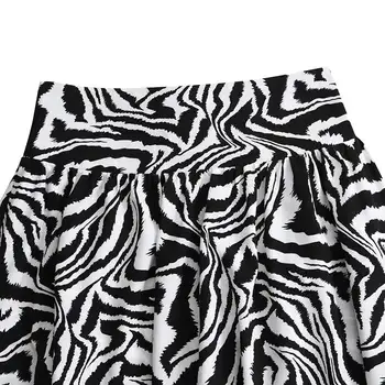 Celmia Overdimensionerede Kvinder Maxi Nederdele 2021 Mode Høj Talje A-Line Nederdel Vintage Buttoms Casual Løs Zebra Trykt Part Nederdele