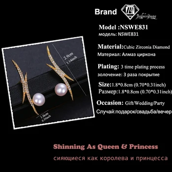 Fashion Perle Øreringe med Zircon Luksus Fest, Bryllup Drop Ørering koreanske Smykker til Kvinder Gave