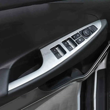 Lsrtw2017 Rustfrit Stål Bil Indvendigt Tilbehør Gear Vinduet Kontrolpanel for Hyundai Tucson 2016 2017 2018 2019 2020