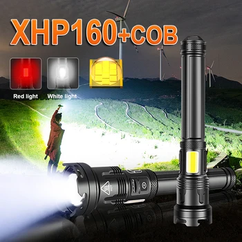 800000 LM Ultra Stærke XHP160 Led Lommelygte 18650 Genopladelige Led Torch Light Xhp90 Taktiske Flash Light Usb-Jagt Lanterne