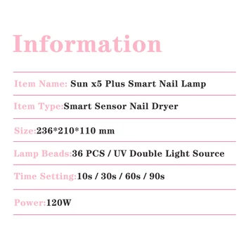 120W Kraftfulde Nail Dryer Hurtig Helbredelse Hastighed Gel Lys Søm Lampe LED-UV-Lamper Til Poly Nail Gel Drikker UV-LED Nail Lampe