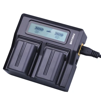 Hurtig Dual Channel Batteri Oplader sæt til SONY NP-F550 FM50 FM500H F970 F960 F770 F750 F570 FX1000E BC-V615,BC-V615A Batterier