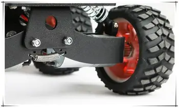 6WD Metal Robot Cross-country Chassis DIY Platform for Arduino robot WIFI Bil Off-road Klatring Raspberry Pi farve sort