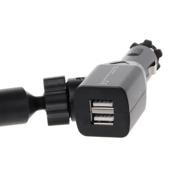Bilens Cigarettænder Mount Stand Holder + 2 USB-Port Oplader Til Telefonen