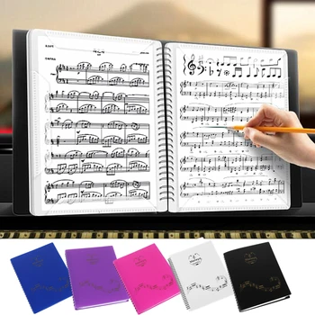 60 Sider A4 Musik Praksis Notebook Klaver, Violin Universal Fem-line Bærbare Musik-Score Tilbehør