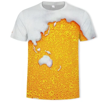 2021 Mode Sommeren Mænds T-shirt Øl 3D-Print Casual T-shirt til Mænd kortærmet T-shirt XS-4XL