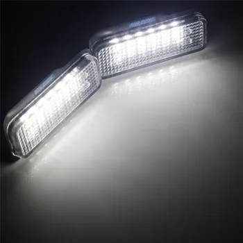 ANGRONG 2x LED Licens Nummer Plade Lys Fejl Gratis For Mercedes S203 5D W211 W219 R171 SLK