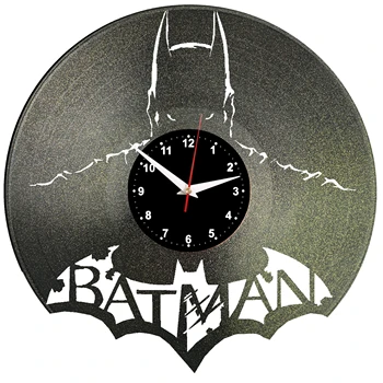Batman Vægur Vinyl Vinyl Optage Retro Ur Håndlavet Vintage Gave Stil Hjem Dekorationer Stor Gave Ur