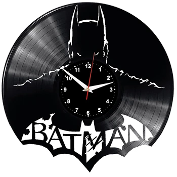 Batman Vægur Vinyl Vinyl Optage Retro Ur Håndlavet Vintage Gave Stil Hjem Dekorationer Stor Gave Ur