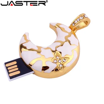 JASTER Smykker Månen USB Flash Drive 4GB 8GB 16GB 32GB Pen-Drev Halskæde USB Memory Stick Pige Gave Pendrive Keychaine