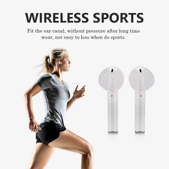 I7s TWS Trådløse Hovedtelefoner Ørestykket Bluetooth 5.0 Øretelefoner Sport Earbuds Headset Med Mic For smartphone Xiaomi Samsung LG