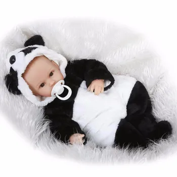 42cm nye ankomster høj kvalitet silikone reborn babyer legetøj dukker klud krop dukke søde panda passer Bebe i live boneca Bebe i live