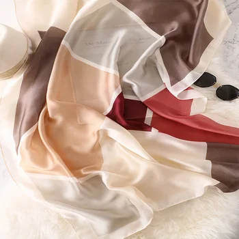 RUNMEIFA Luksus Mærke 2019 Nye Mode Sommeren Silke Tørklæde Til Kvinder/Damer Pliad Lang Wrap og Sjaler Stranden Hijab Kvindelige Foulard